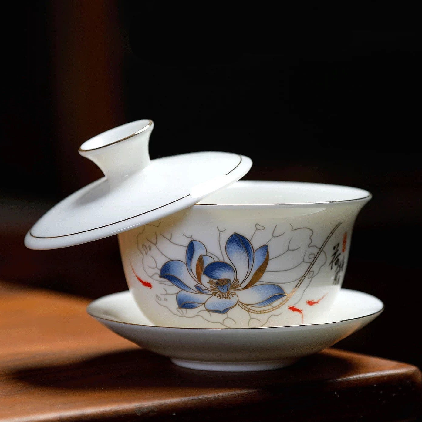 Blue Lotus Gaiwan Tea Set