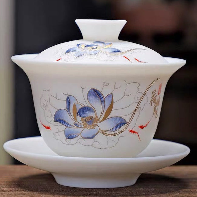 Blue Lotus Gaiwan Tea Set