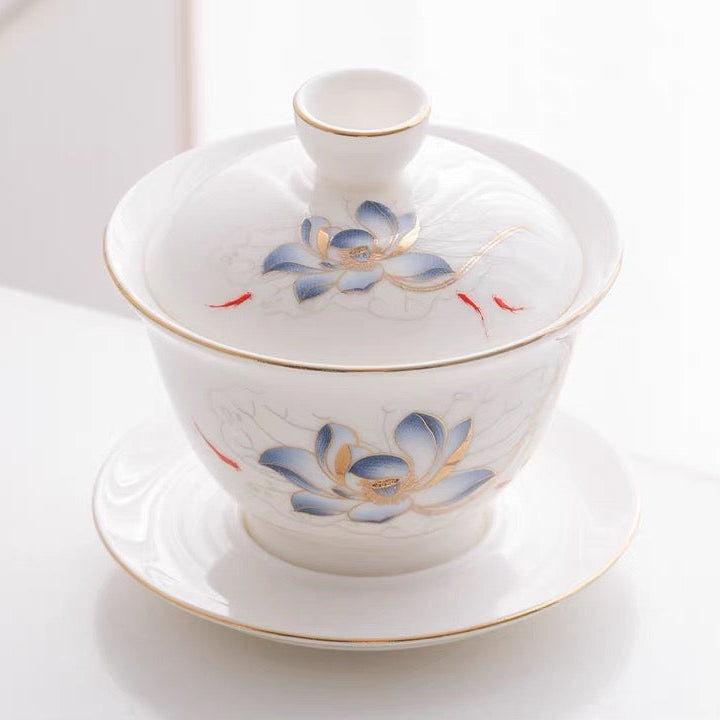 Blue Lotus Gaiwan Tea Set