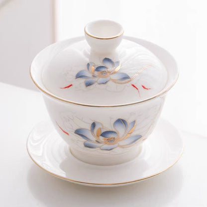 Blue Lotus Gaiwan Tea Set