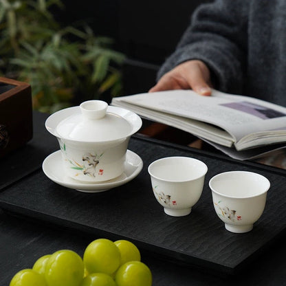 Zhi Zu Sancai Gaiwan Tea Set
