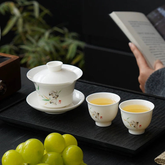 Zhi Zu Sancai Gaiwan Tea Set