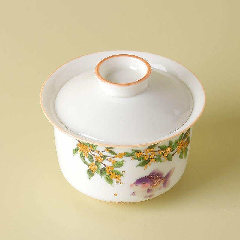 Osmanthus & Fish Gaiwan Tea Set