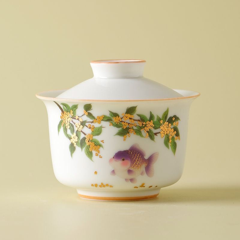 Osmanthus & Fish Gaiwan Tea Set