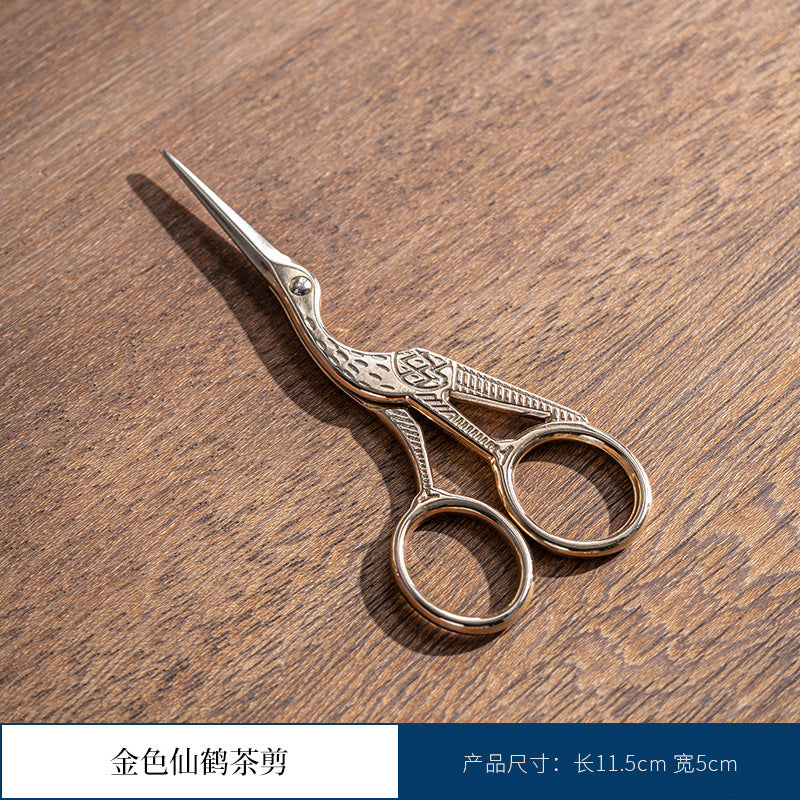 Gold Crane Tea Sachet Scissors