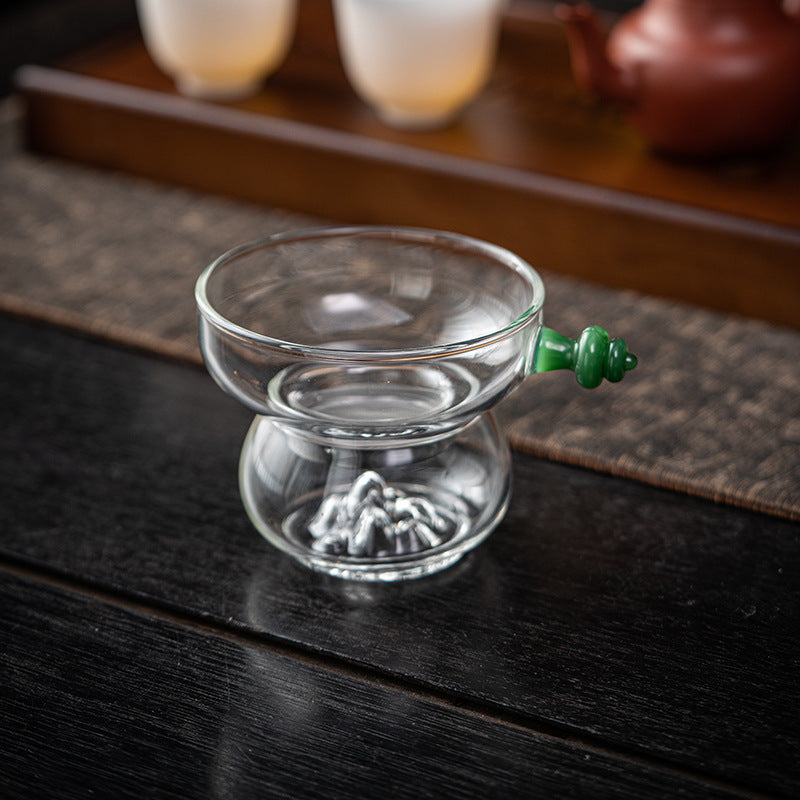 Gourd Glass Tea Strainer Set – Green