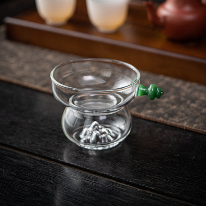Gourd Glass Tea Strainer Set – Green