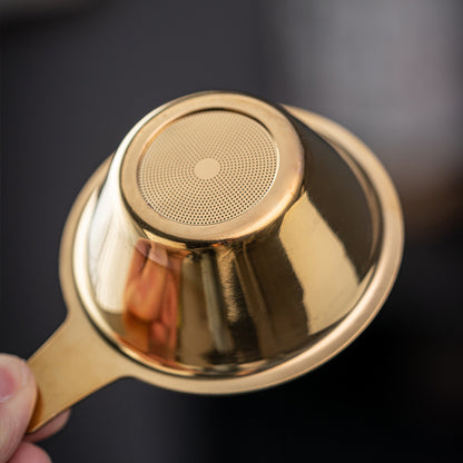 Fine-Mesh Stainless Steel Tea Strainer with Base