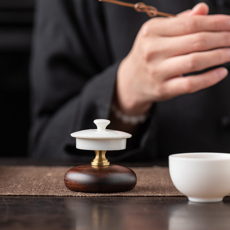 Ebony & Copper Teapot Lid Rest