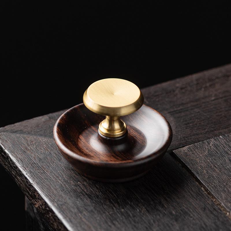 Ebony & Copper Teapot Lid Rest