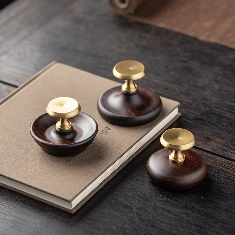Ebony & Copper Teapot Lid Rest