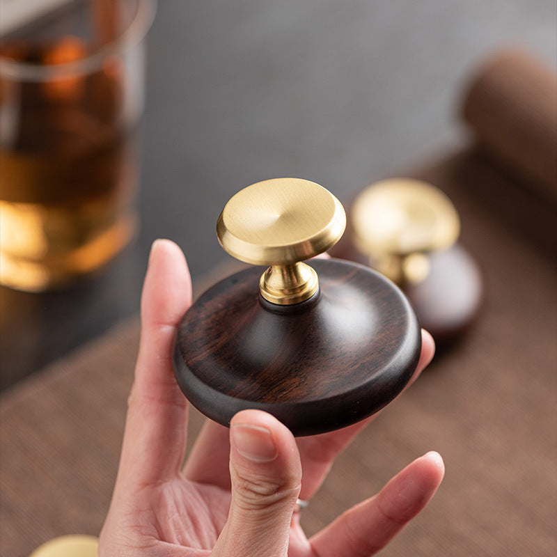 Ebony & Copper Teapot Lid Rest