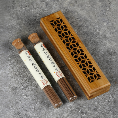 10A Grade E Li Zhang Zhong Xiang Handcrafted Incense – Pear, Agarwood & Sandalwood | 1 Tube 5g ~30 Sticks