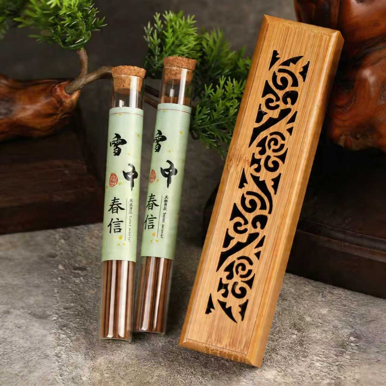 10A Grade Xue Zhong Chun Xin Handcrafted Incense – Clove, Agarwood & Sandalwood | 1 Tube ~30 Sticks