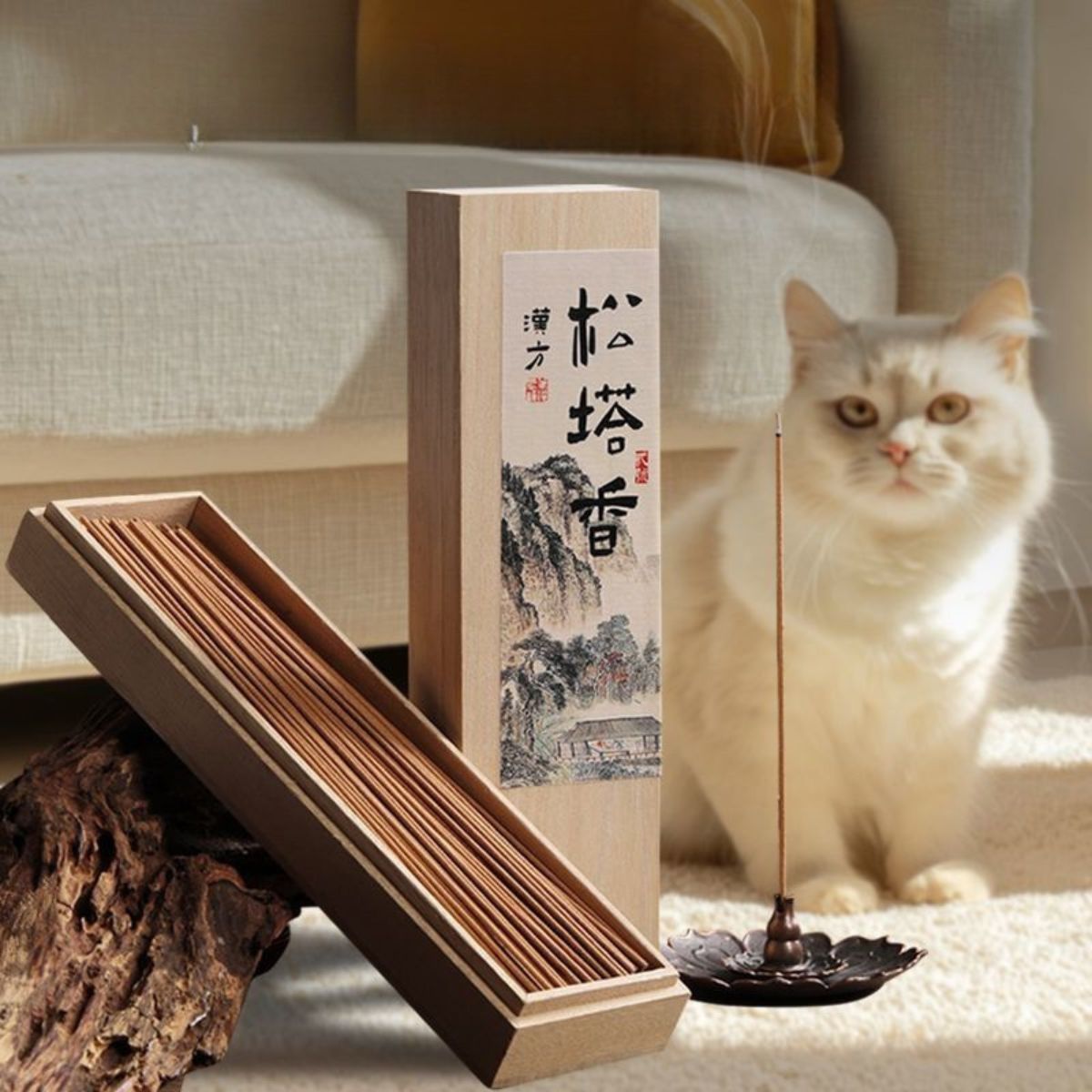 Han Fang Natural Pine Cone Incense Sticks – 50g (~135 Sticks) | Purifying & Calming