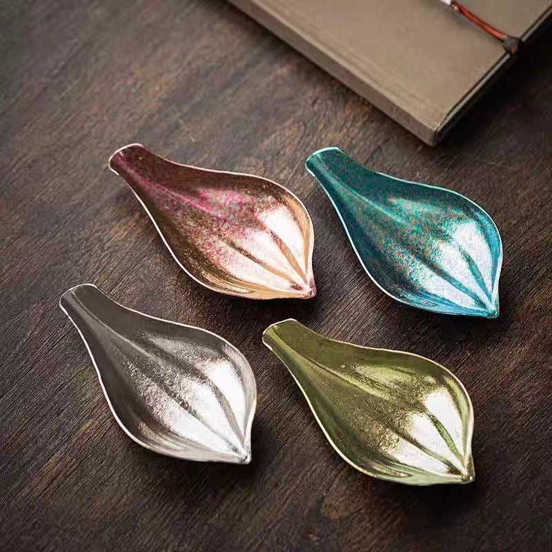 Pure Titanium Tea Scoop & Tea Pick Set – Lightweight Gongfu Tea Tools (2-Piece) | 4 Colors