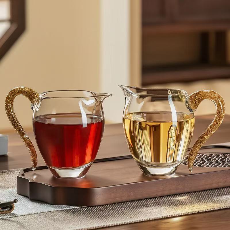 Gold Foil Handle Glass Pitcher – 280ml