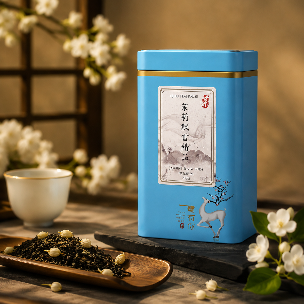 Jasmine Piao Xue — Premium Everyday Jasmine Scented Tea | Snow-Fall Petals, Pure Natural Fragrance