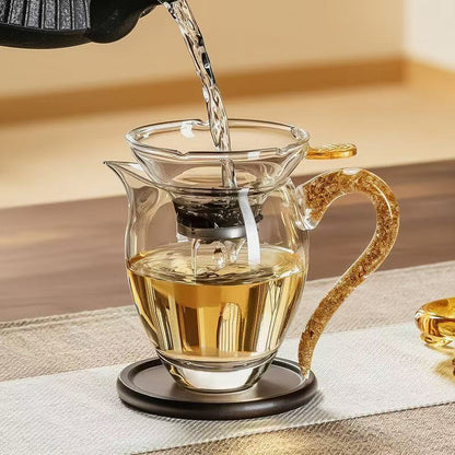 Gold Foil Handle Glass Pitcher – 280ml