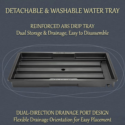 Kamjove Wenge Wood Tea Tray Set | New Chinese Style | Dry Brewing Tea Table — 2 Sizes